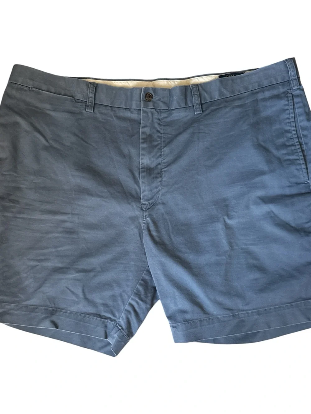 Polo Ralph Lauren Shorts Mens 42  Navy Blue Chino Stretch Classic Fit 7 In